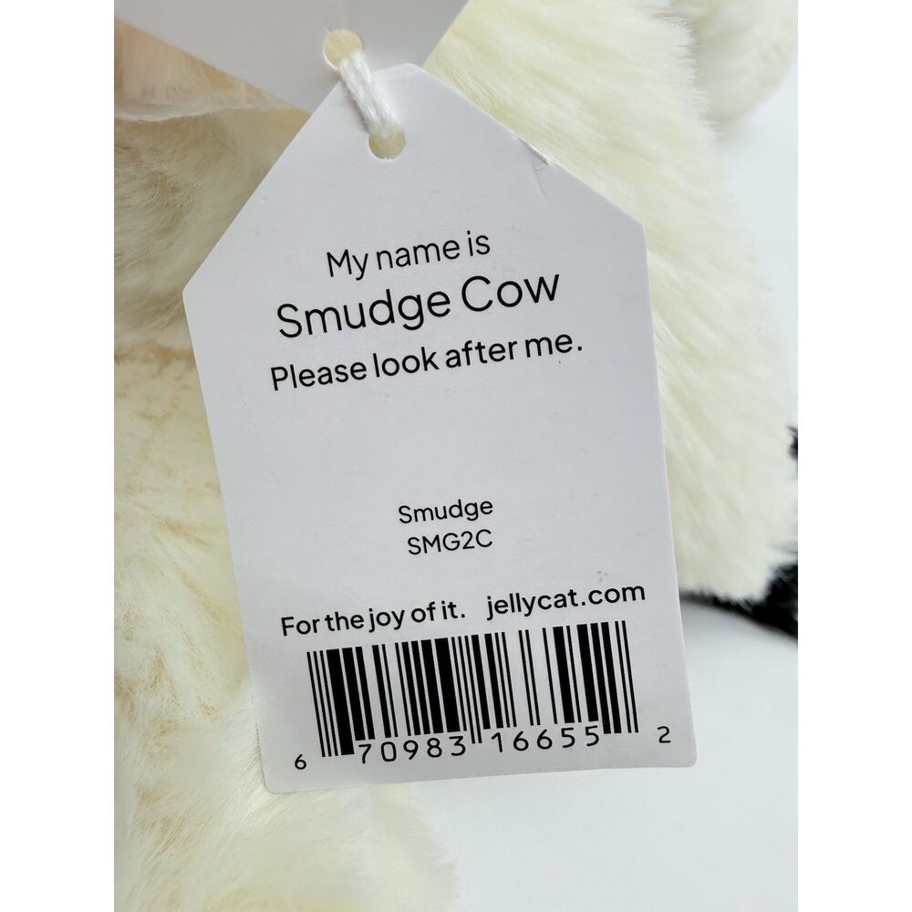 AUTHENTIC Jellycat Medium Smudge Cow NWT No Dust Bag - Picture 12 of 13